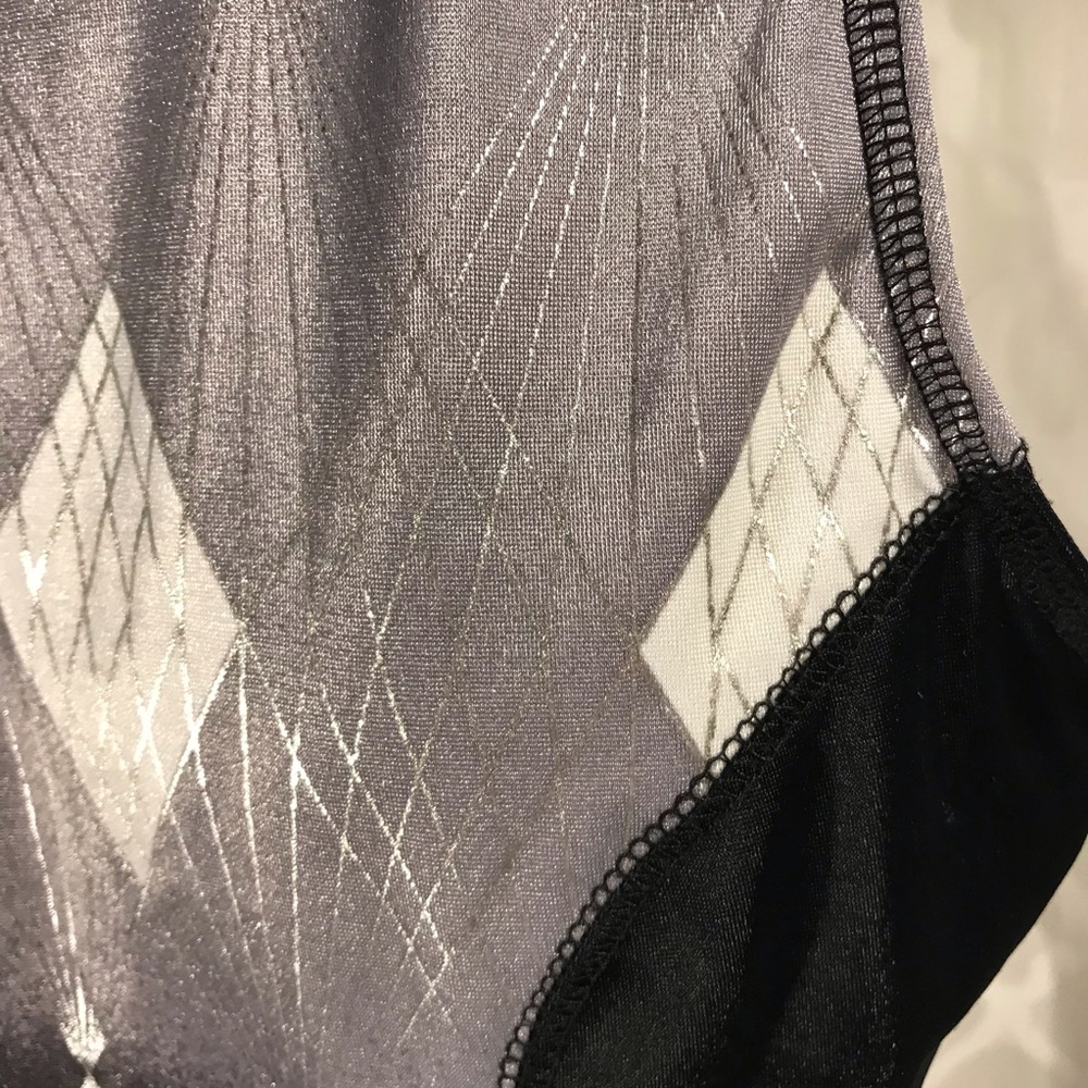Vintage Jantzen Swimsuit Silver Diamond Razorback - Picture 2 of 8